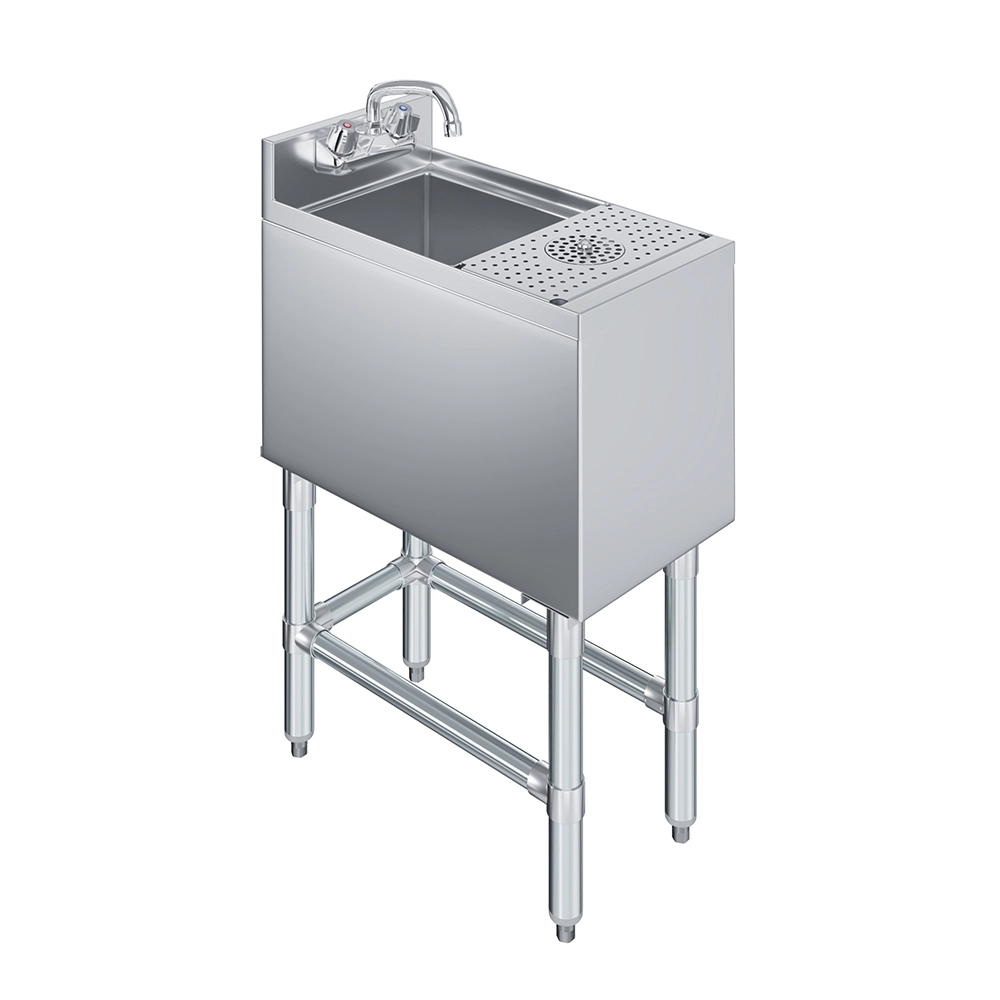22 in. x 12 in. Mixology Station - Underbar Hand Sink with Glass Rinser and Dipper Well
