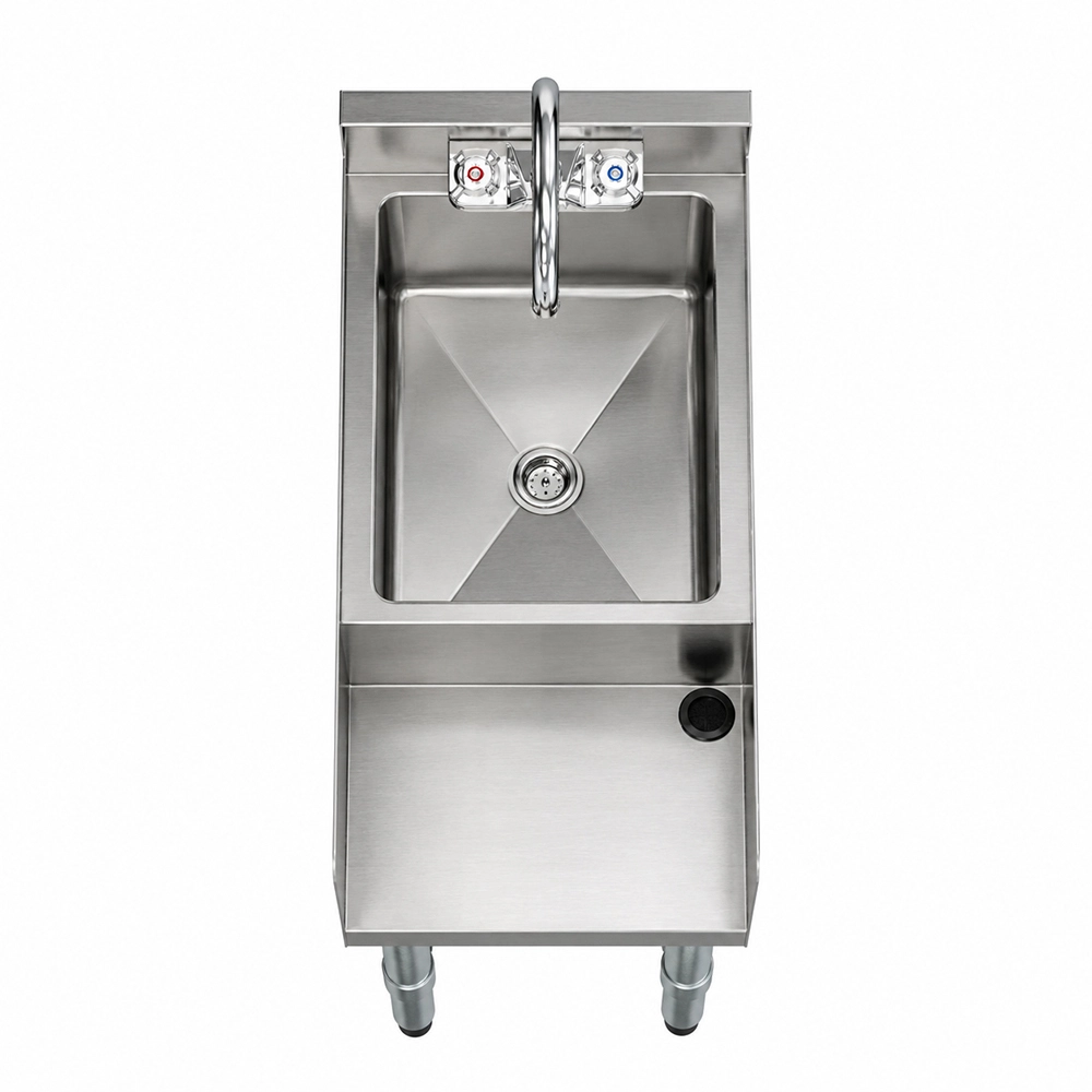 Stainless Steel Underbar Blender Station With Sink - 22-1/2 in. x 12 in. x 30 in. - Image 5