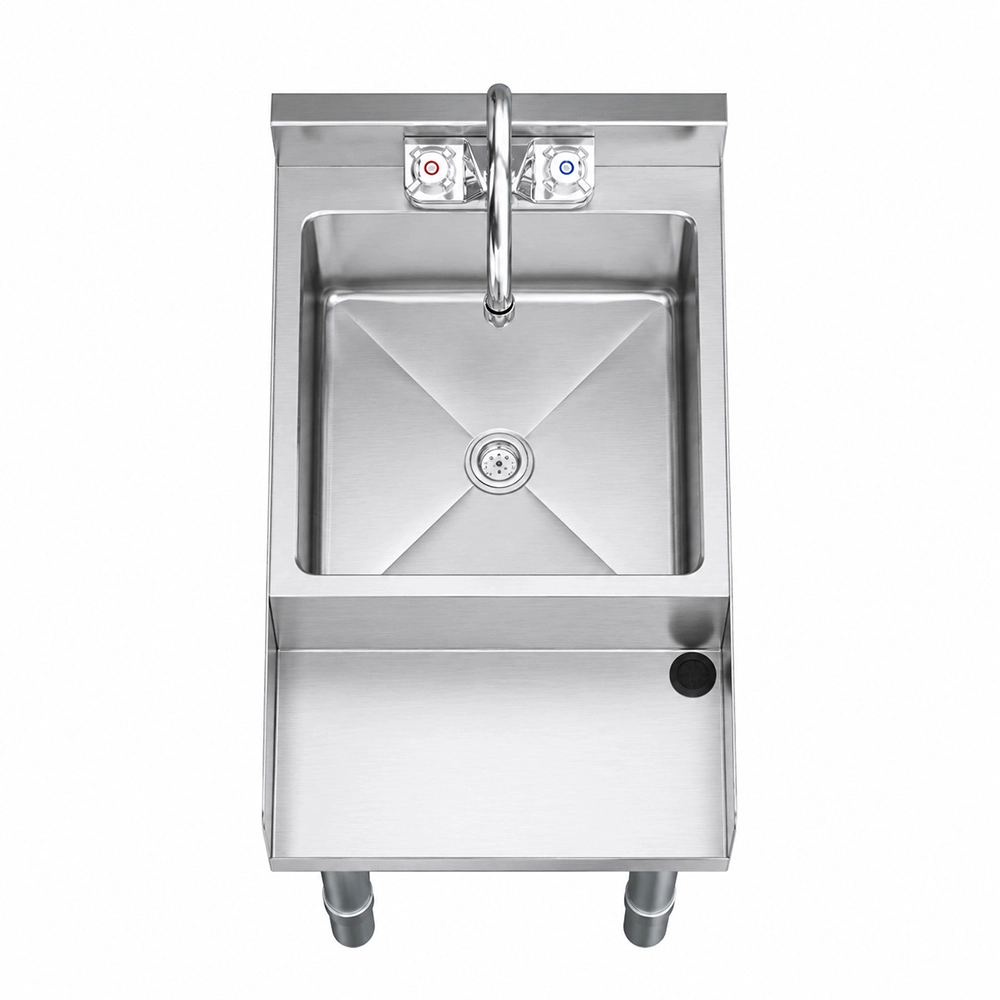 Stainless Steel Underbar Blender Station With Sink - 22-1/2 in. x 14 in. x 30 in. - Image 5