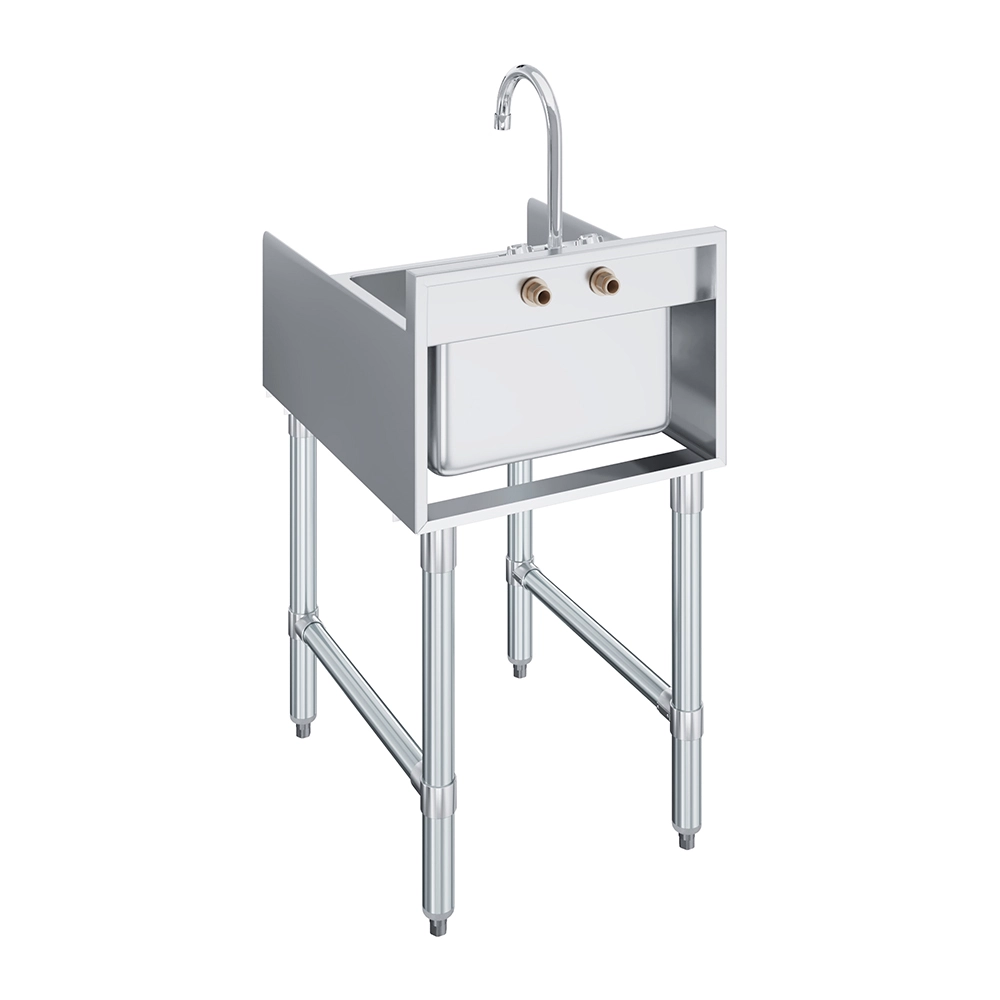 Stainless Steel Underbar Blender Station With Sink - 22-1/2 in. x 18 in. x 30 in. - Image 4