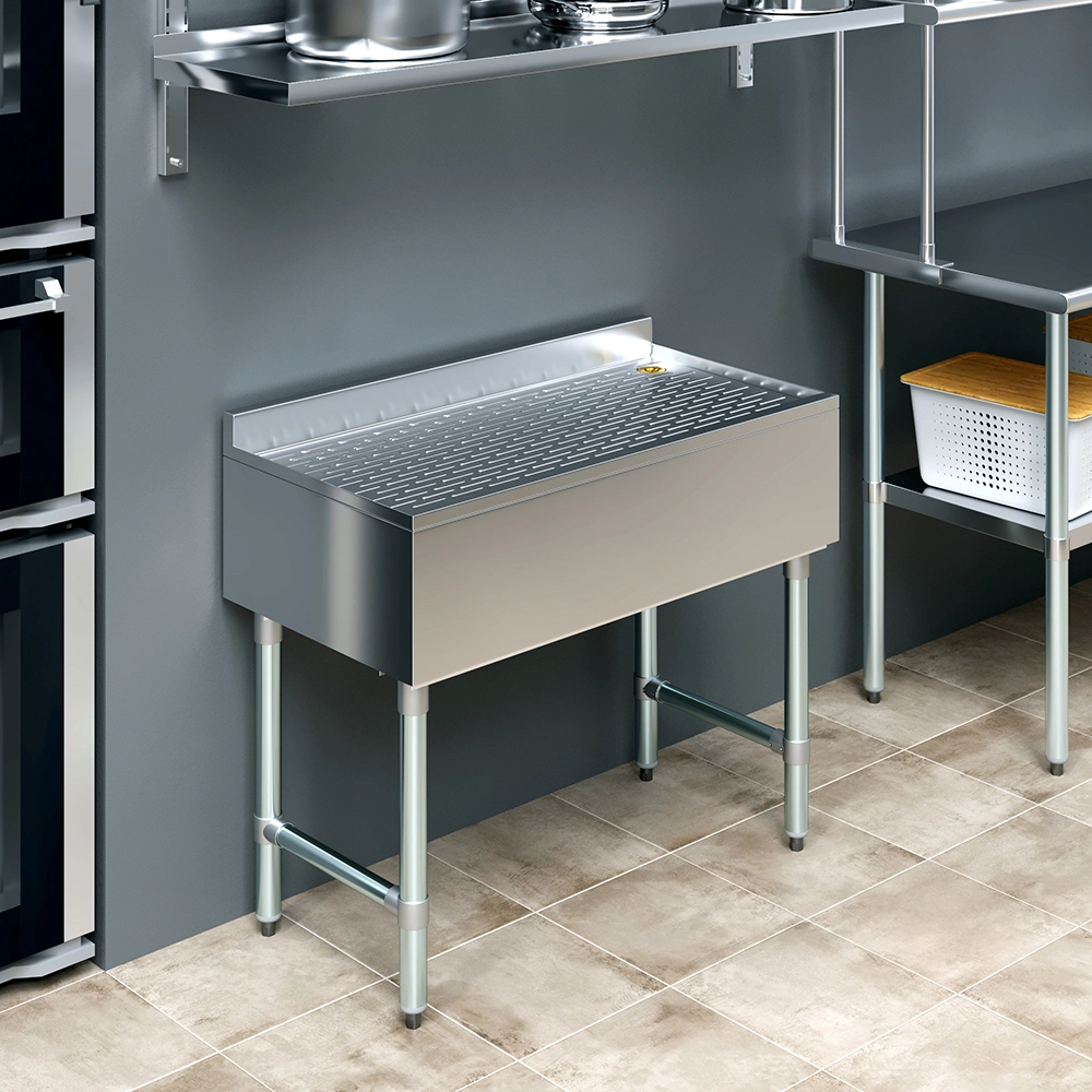 36 in. x 18 in. Stainless Steel Underbar Drainboard - Image 9