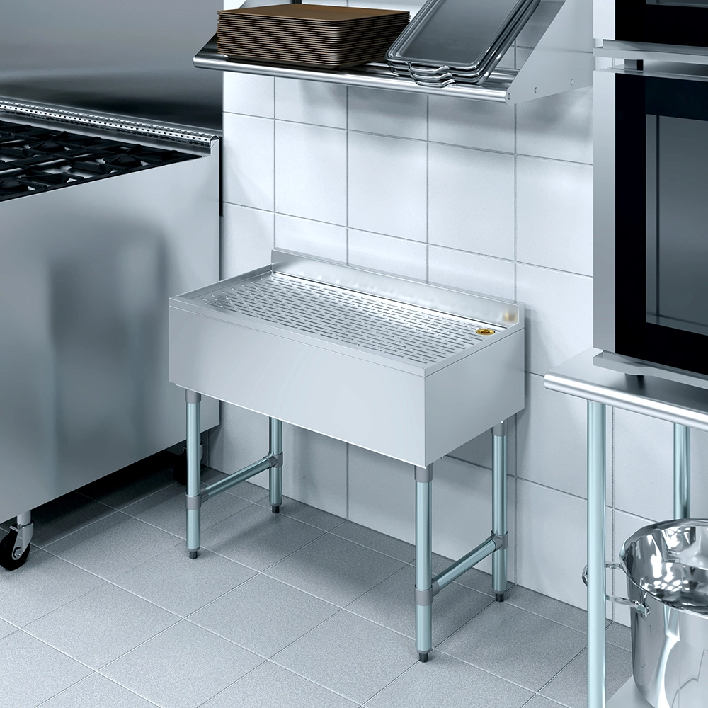 36 in. x 18 in. Stainless Steel Underbar Drainboard - Image 7