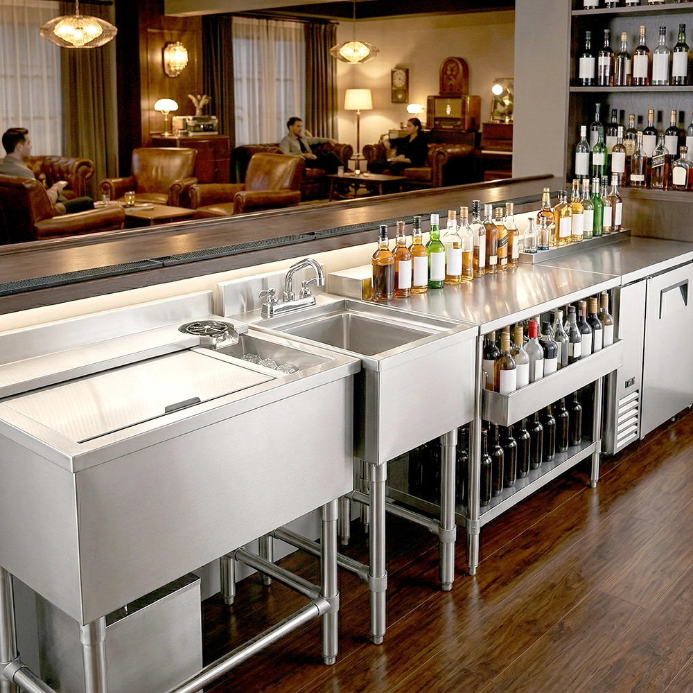 22-1/2 in. x 12 in. x 30 in. Underbar Stainless Steel Hand Sink with Backsplash - Image 9