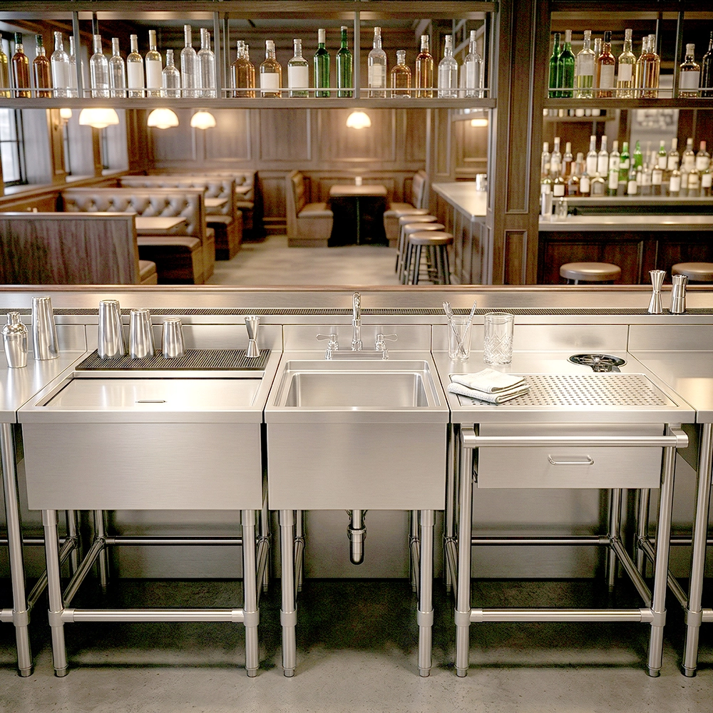 22-1/2 in. x 12 in. x 30 in. Underbar Stainless Steel Hand Sink with Backsplash - Image 8