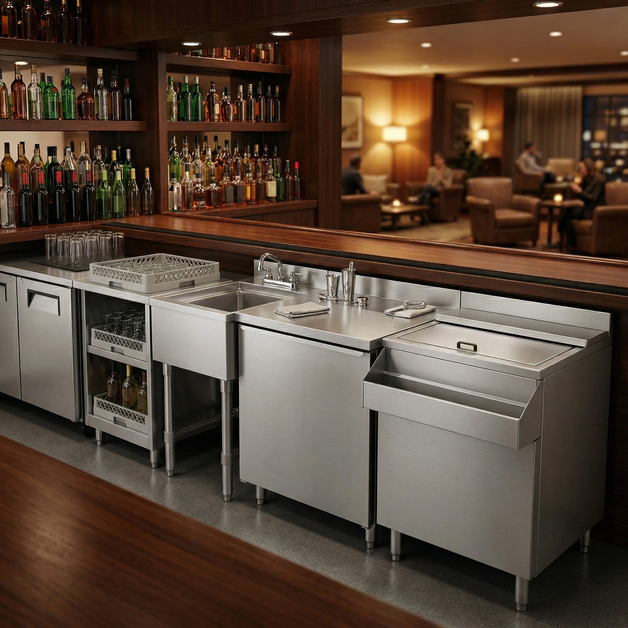 22-1/2 in. x 12 in. x 30 in. Underbar Stainless Steel Hand Sink with Backsplash - Image 6