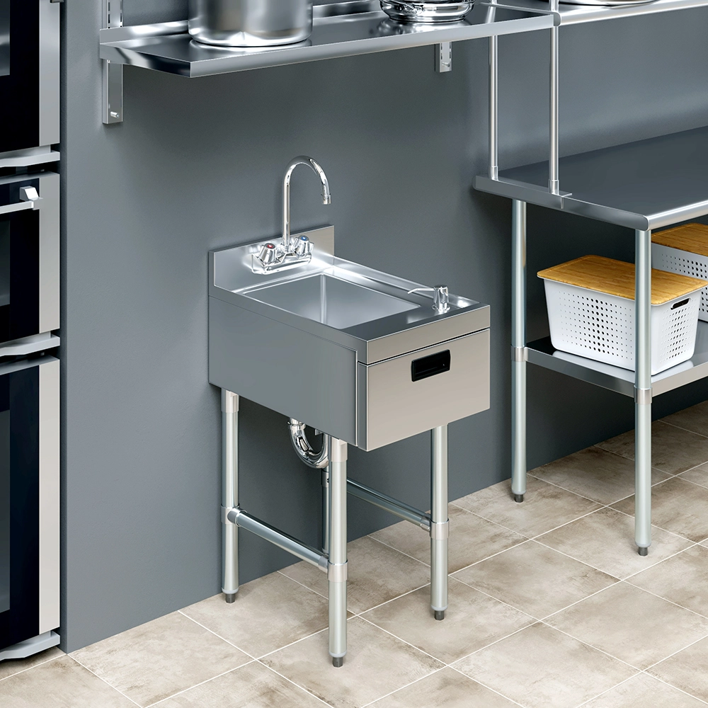22 in. x 15 in. Underbar Hand Sink with Soap and Towel Dispenser - Image 11