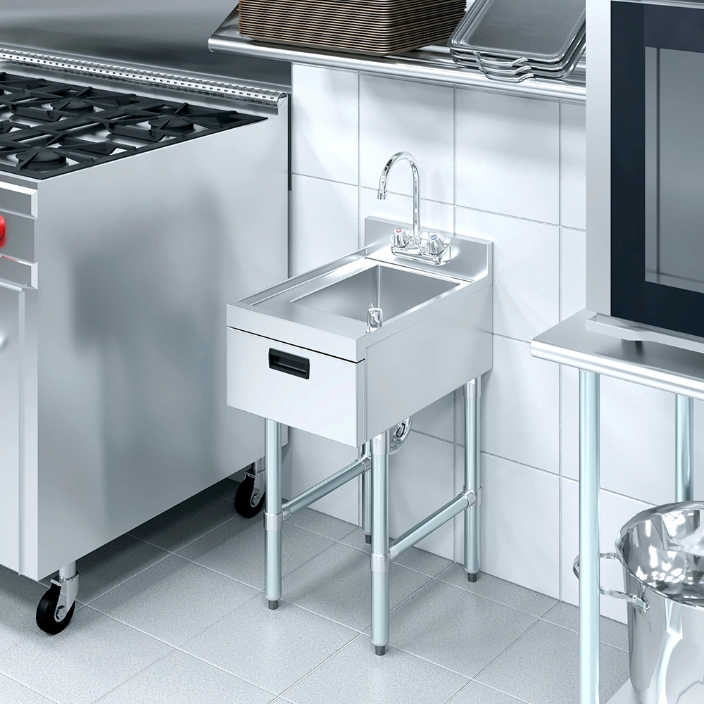 22 in. x 15 in. Underbar Hand Sink with Soap and Towel Dispenser - Image 10