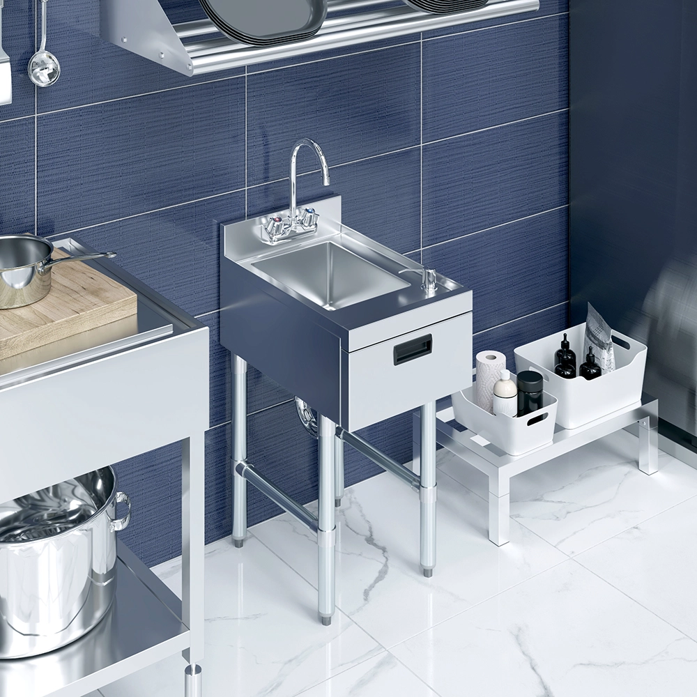 22 in. x 15 in. Underbar Hand Sink with Soap and Towel Dispenser - Image 13