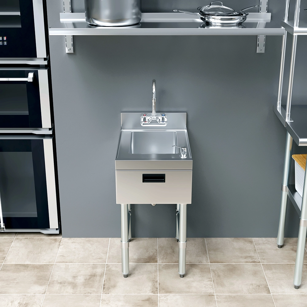 22 in. x 15 in. Underbar Hand Sink with Soap and Towel Dispenser - Image 12