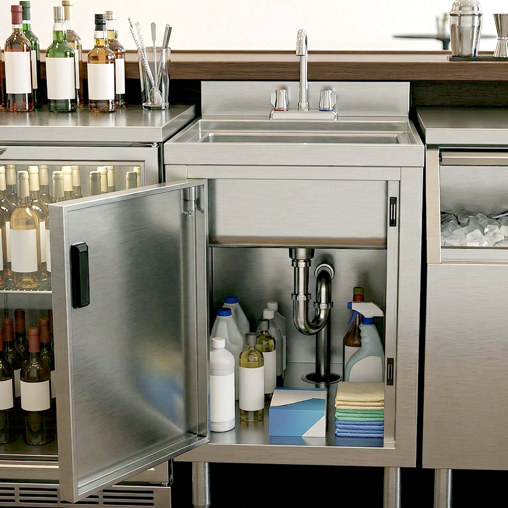 22-1/2 in. x 18 in. x 30 in. Underbar Hand Sink with Cabinet - Image 7