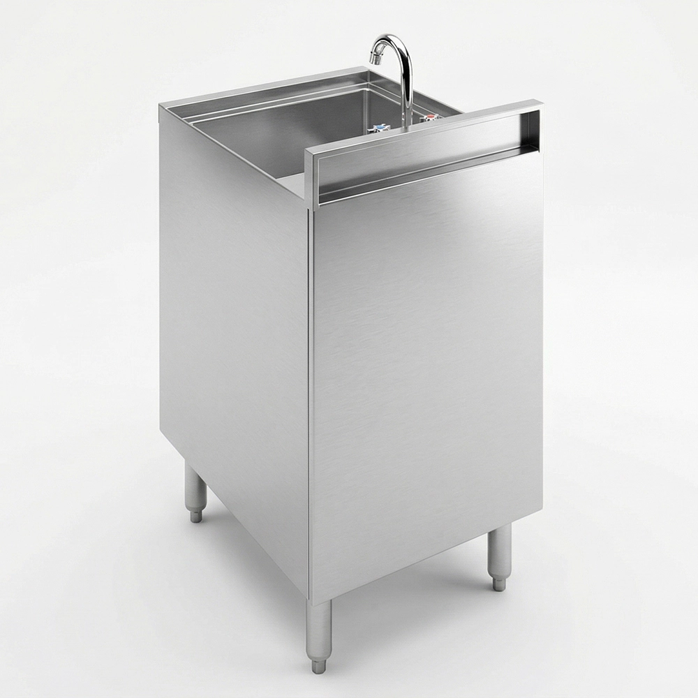 22-1/2 in. x 18 in. x 30 in. Underbar Hand Sink with Cabinet - Image 4