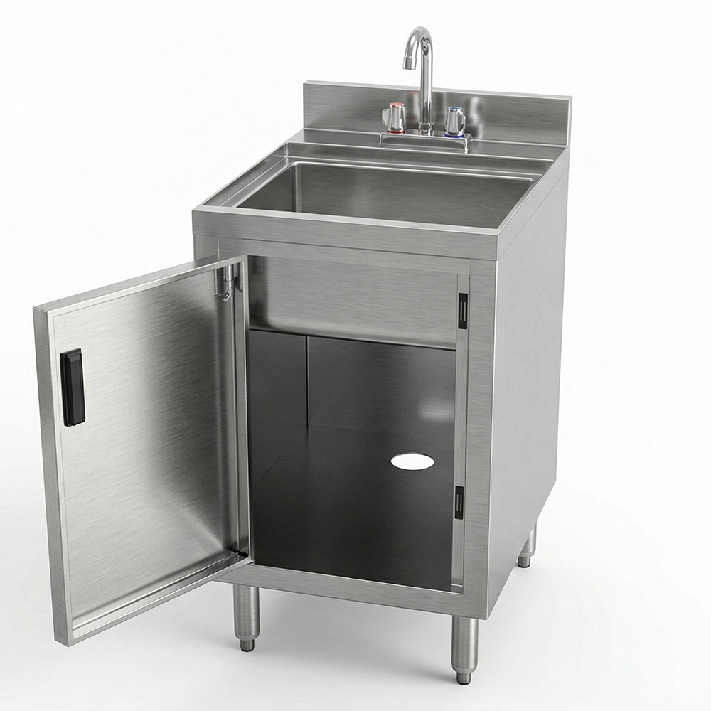 22-1/2 in. x 18 in. x 30 in. Underbar Hand Sink with Cabinet - Image 5