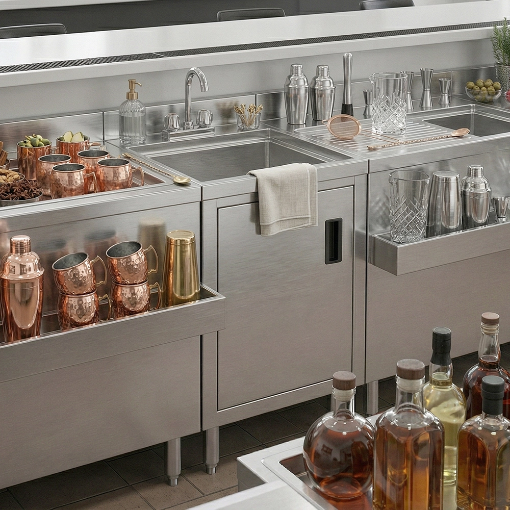 22-1/2 in. x 18 in. x 30 in. Underbar Hand Sink with Cabinet - Image 10