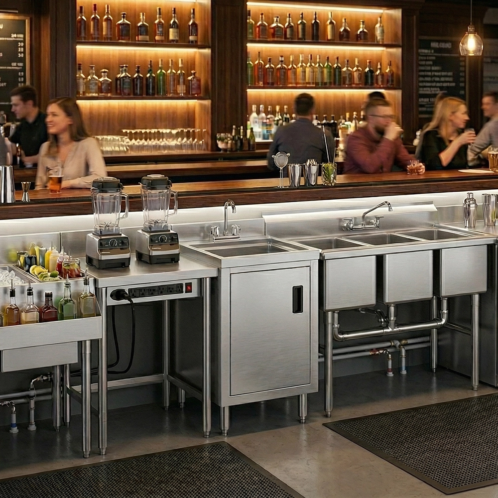 22-1/2 in. x 18 in. x 30 in. Underbar Hand Sink with Cabinet - Image 8