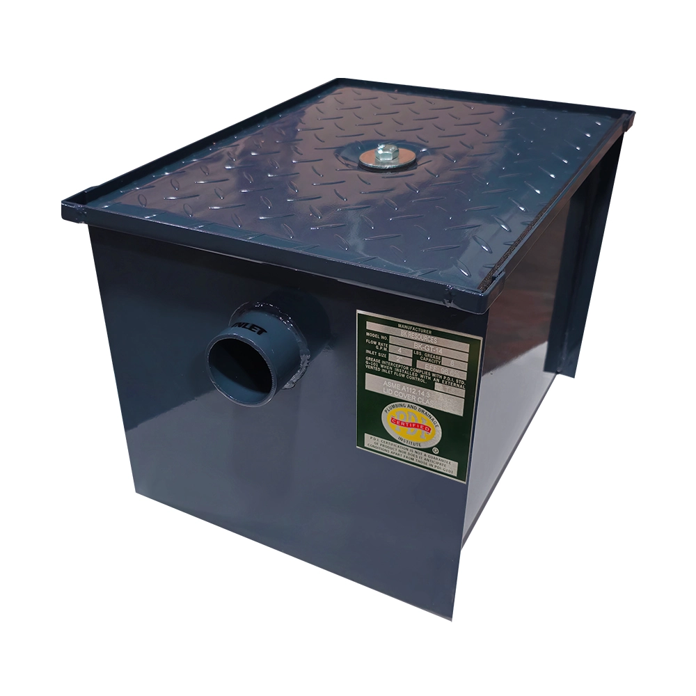 Open Box - 14 LB Carbon Steel Grease Trap Interceptor Under Sink 7 GPM
