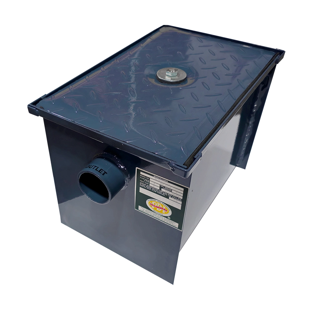 8 LB Carbon Steel Grease Trap Interceptor Under Sink 4 GPM