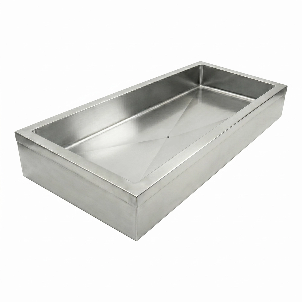 24 in. x 48 in. Stainless Steel Ice Display Chiller - 8 in. Height