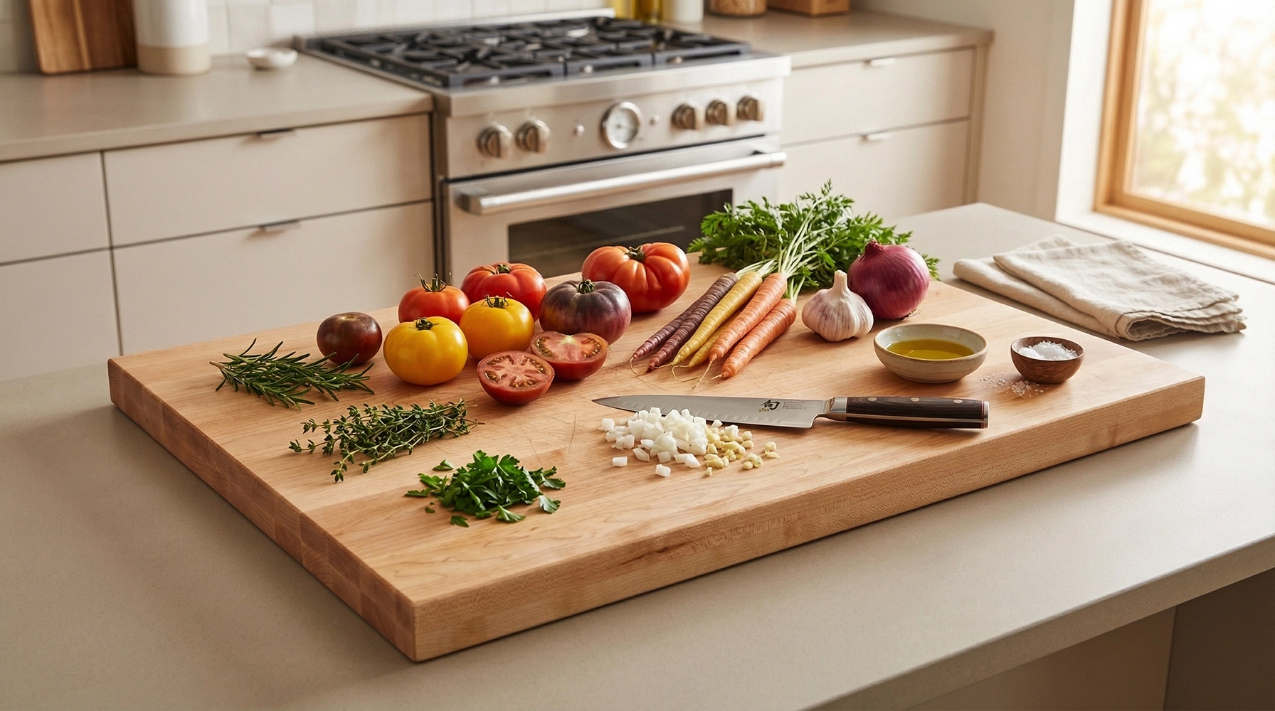 24 in. x 36 in. x 1-1/2 in. Solid Maple Butcher Block Countertop - Image 4