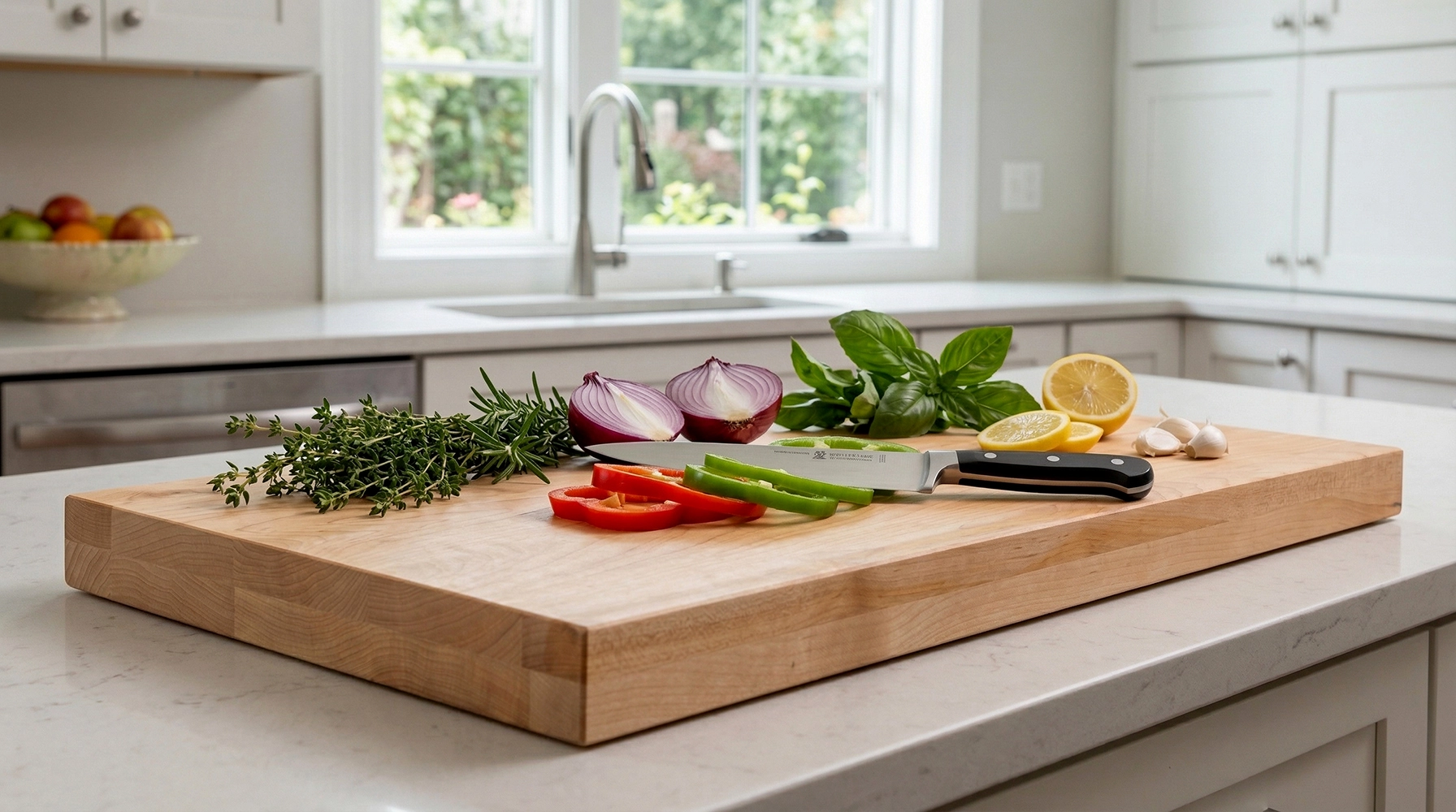 30 in. x 12 in. x 1-1/2 in. Solid Maple Butcher Block Countertop - Image 5