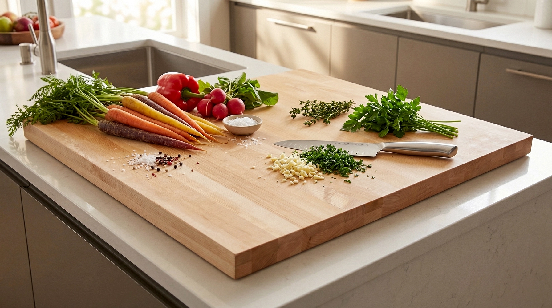 30 in. x 36 in. x 1-1/2 in. Solid Maple Butcher Block Countertop - Image 5