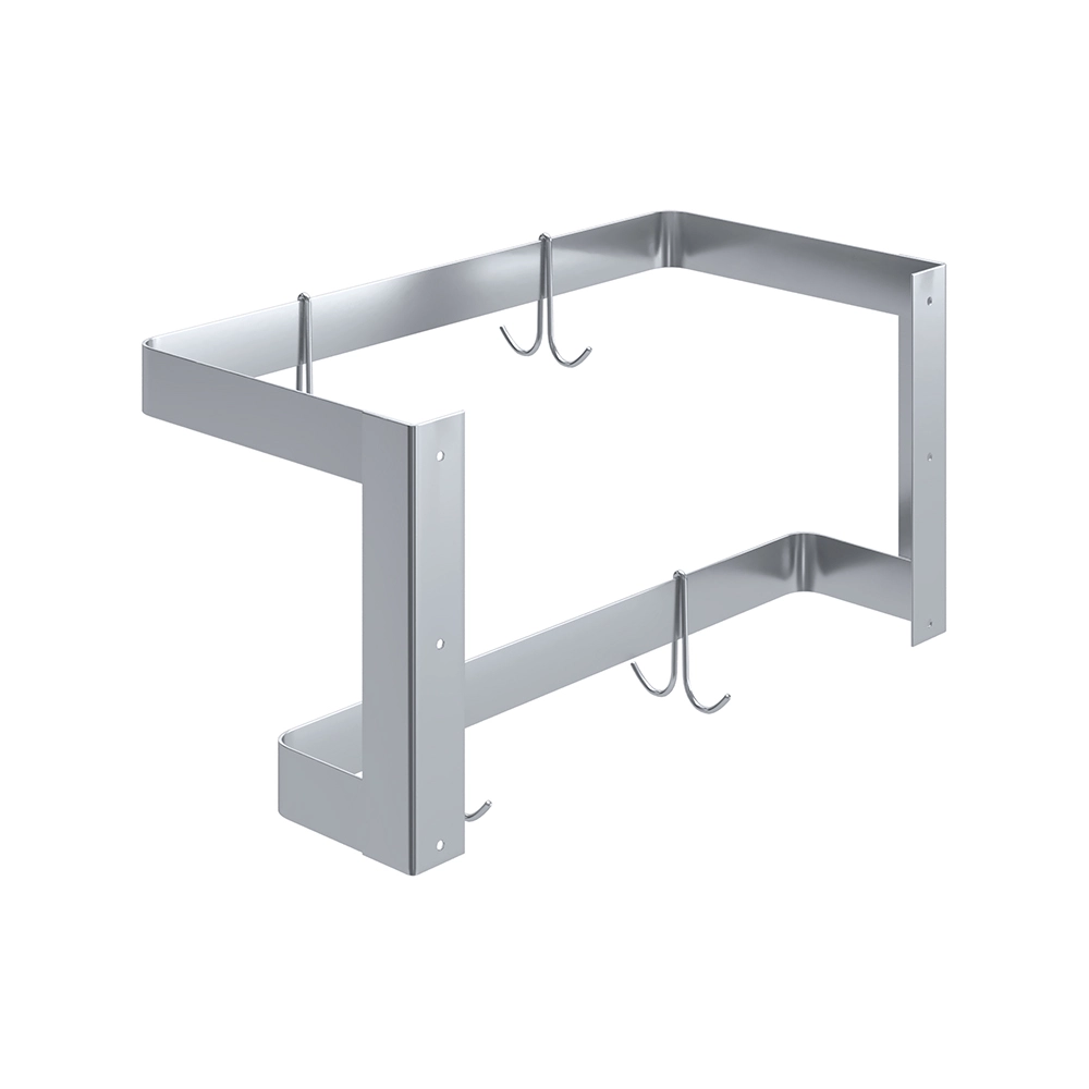 24 in. Wall-Mounted Stainless Steel Double-Line Pot Rack - Image 4