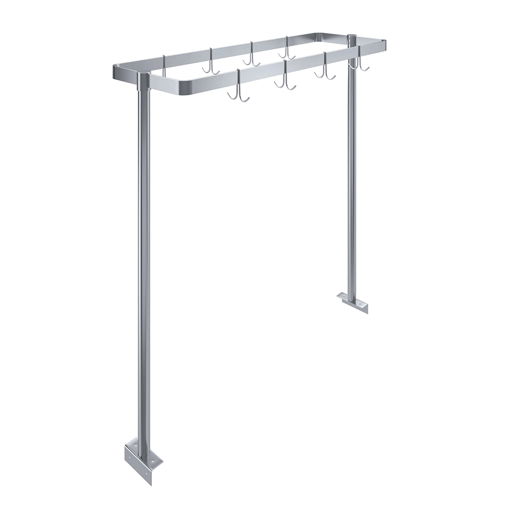 48 in. Stainless Steel Table-Mounted Pot Rack