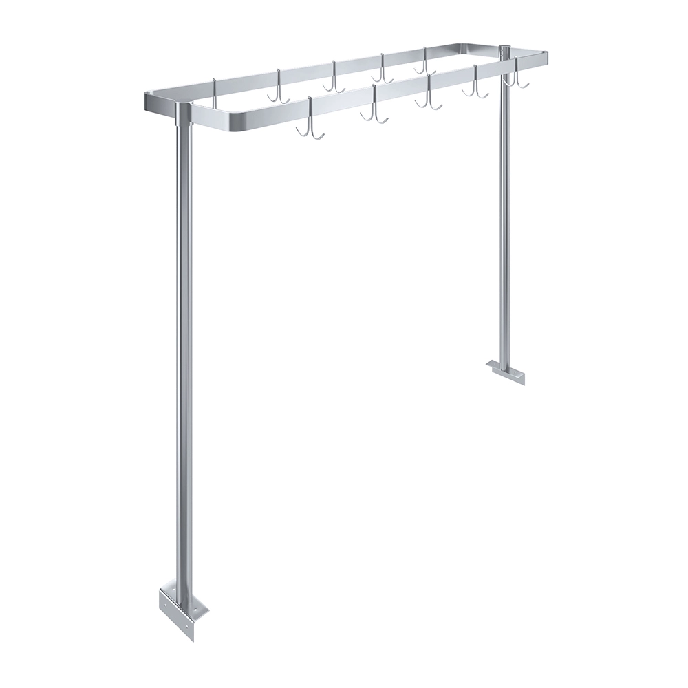 60 in. Stainless Steel Table-Mounted Pot Rack