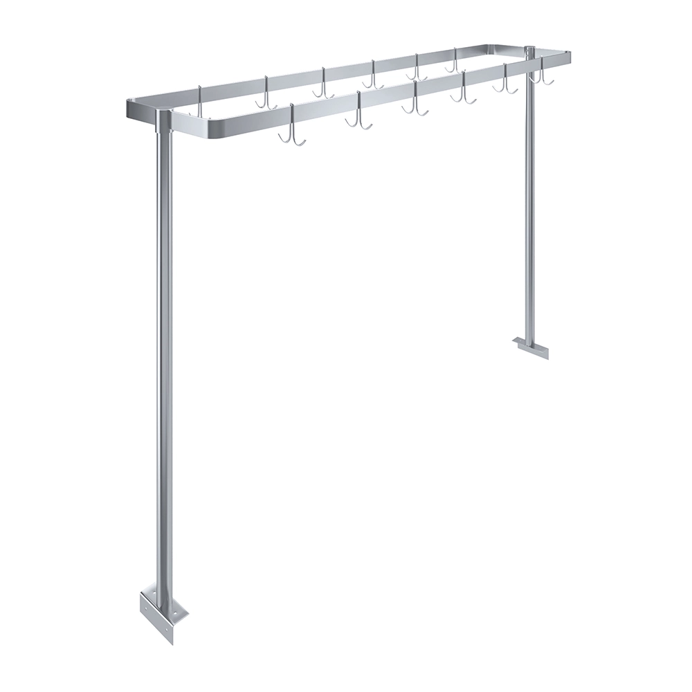 72 in. Stainless Steel Table-Mounted Pot Rack