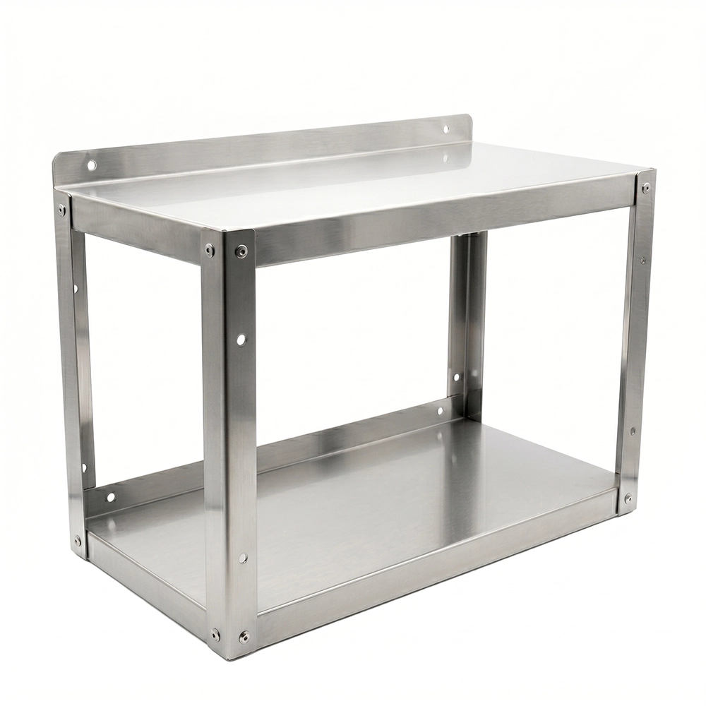 2-Tier Stainless Steel Wall Shelf - 12 in. x 24 in. x 16 in.