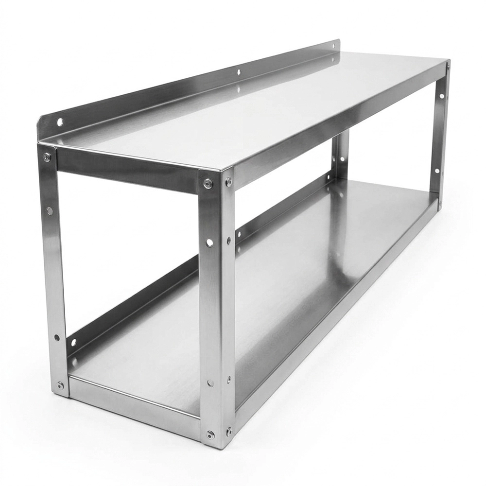 2-Tier Stainless Steel Wall Shelf - 12 in. x 60 in. x 16 in.