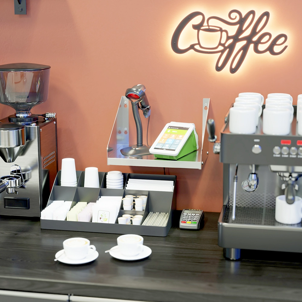 10 in. x 14 in. Stainless Steel Ticket Printer Shelf - Image 6