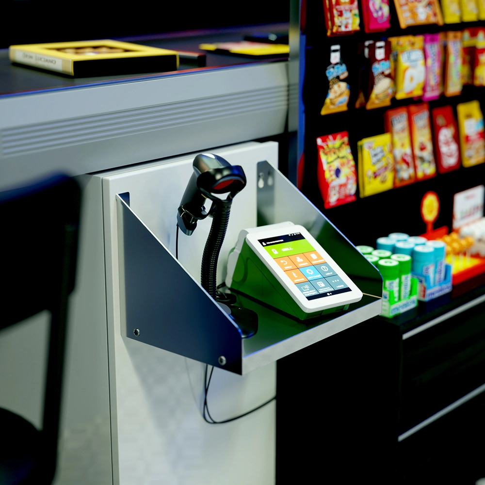 10 in. x 14 in. Stainless Steel Ticket Printer Shelf - Image 5