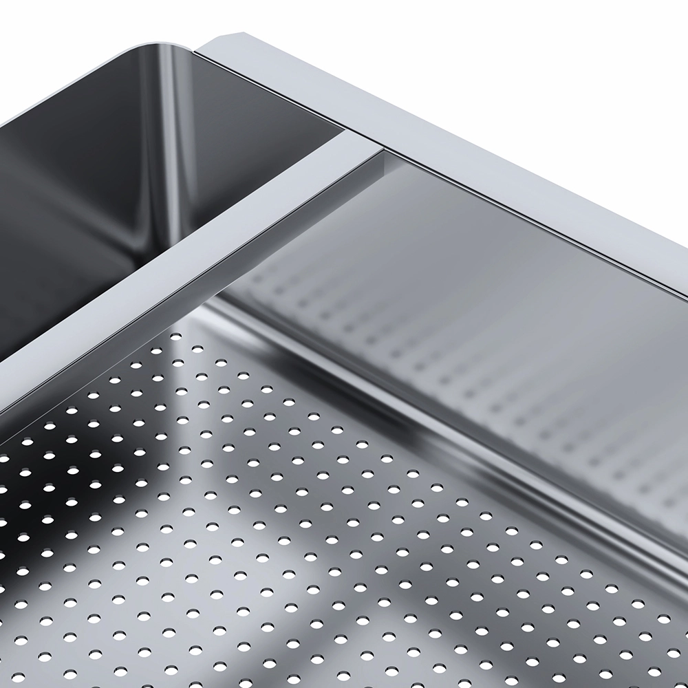 20" X 20" X 5" Pre-Rinse Basket with Stainless Steel Slides - Image 4