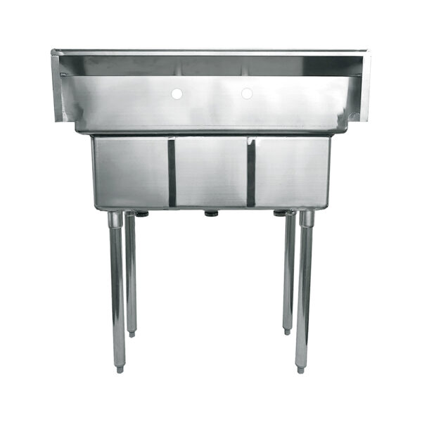 10" X 14" X 10" Three Compartment Sink - Image 4