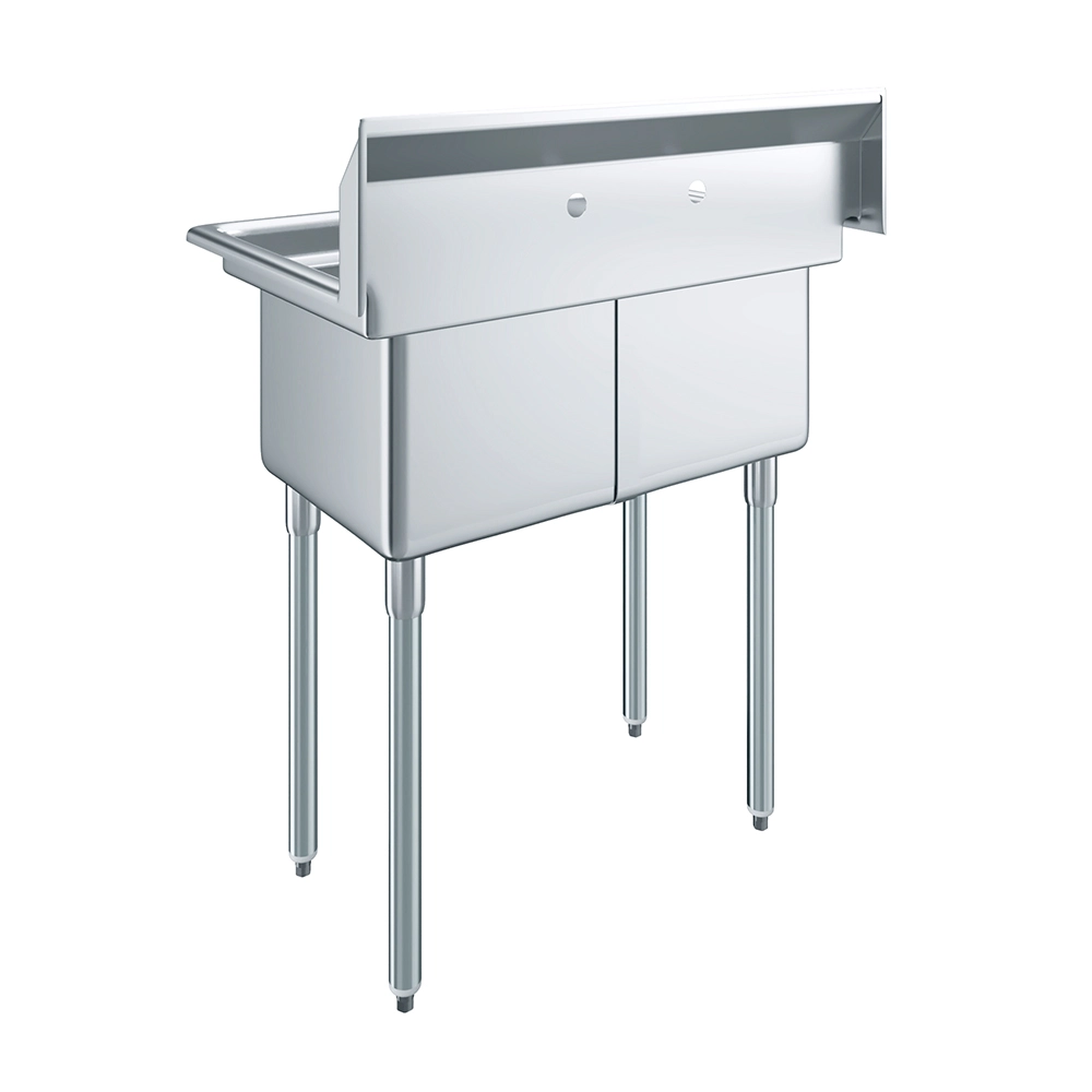 22 in. x 34 in. Stainless Steel Two Compartment Sink - Image 4