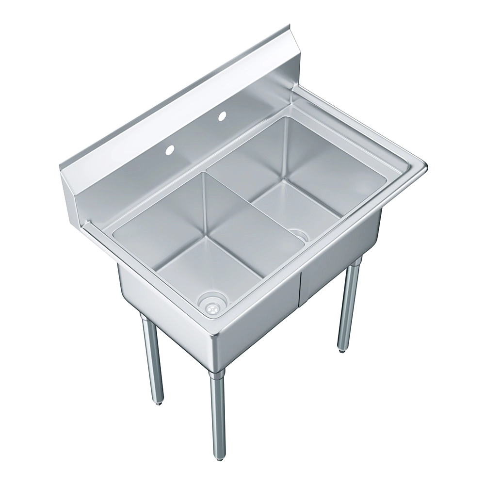 22 in. x 34 in. Stainless Steel Two Compartment Sink - Image 5