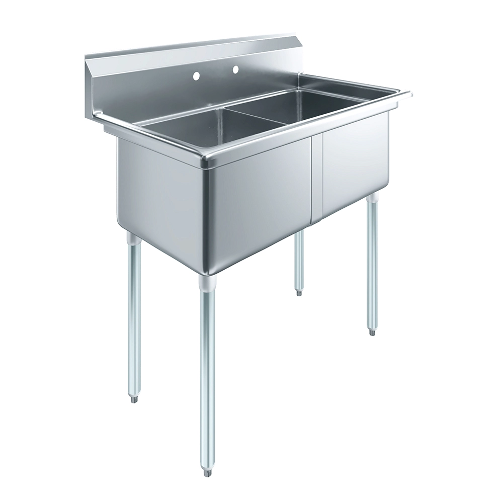 18" X 18" Two Compartment Stainless Steel Prep & Utility Sink