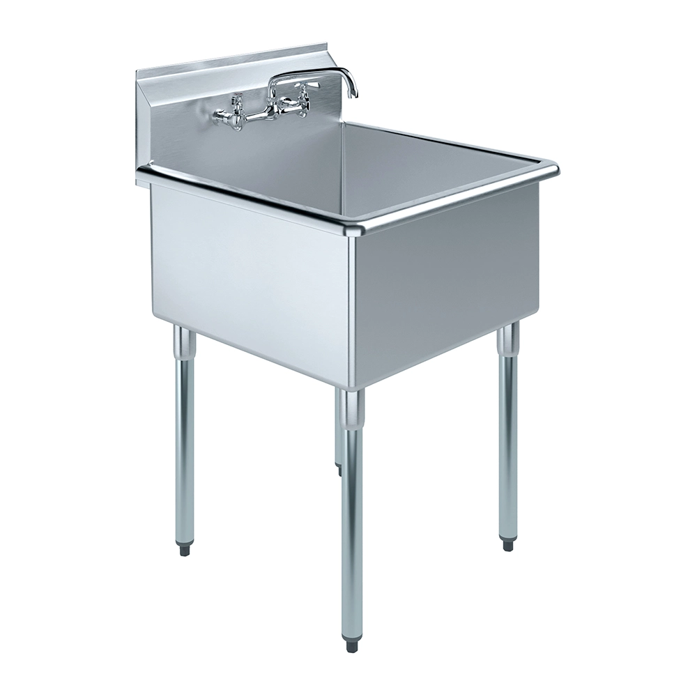 27 in. x 27 1/2 in. Stainless Steel Utility Sink With Faucet