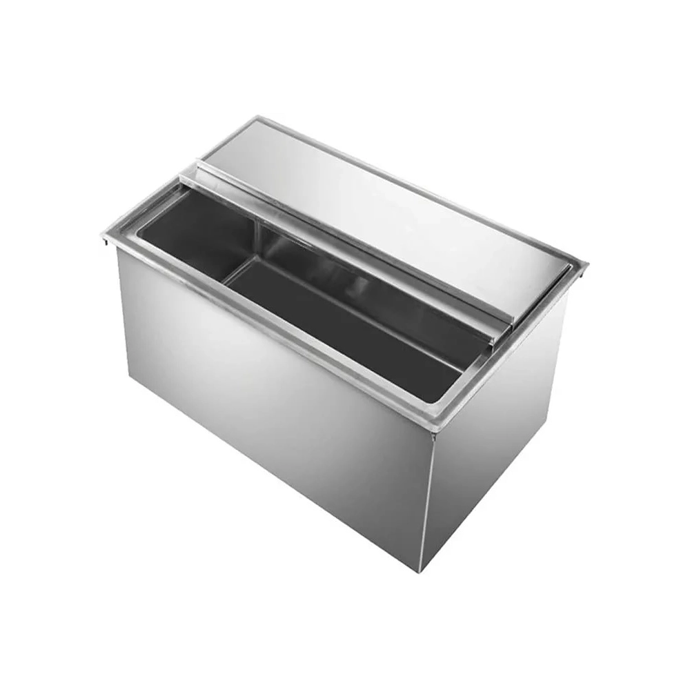 Open Box - 18 in. x 24 in. Stainless Steel Drop-in Ice Bin