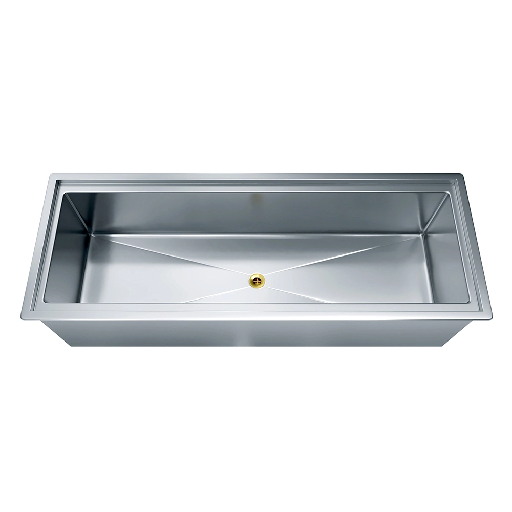 18 in. x 48 in. Stainless Steel Drop-In Ice Bin with Sliding Lid - Image 2