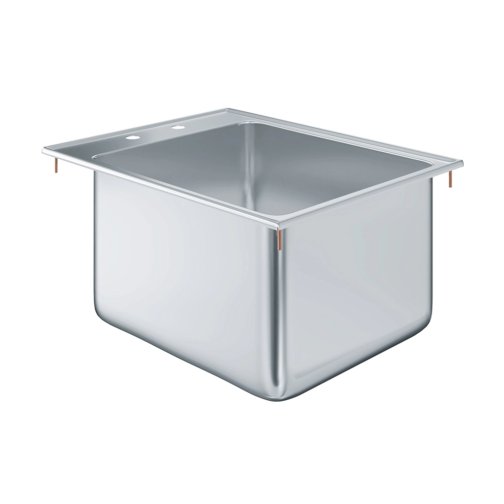 Stainless Steel 1 Compartment Drop-In Sink. Bowl 14 in. x 16 in. x 10 in.