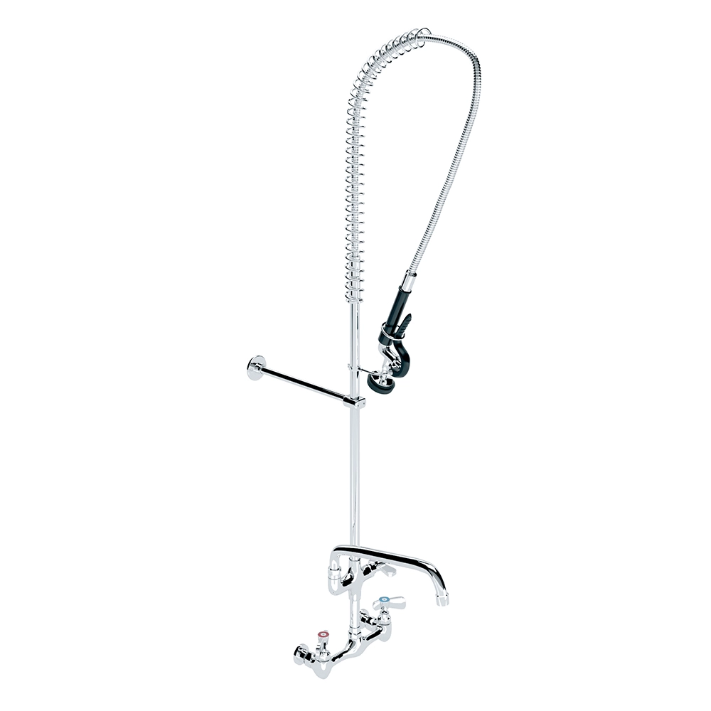 Wall-Mounted Pre-Rinse Assembly with 8 in. Centers and 12 in. Add On Faucet