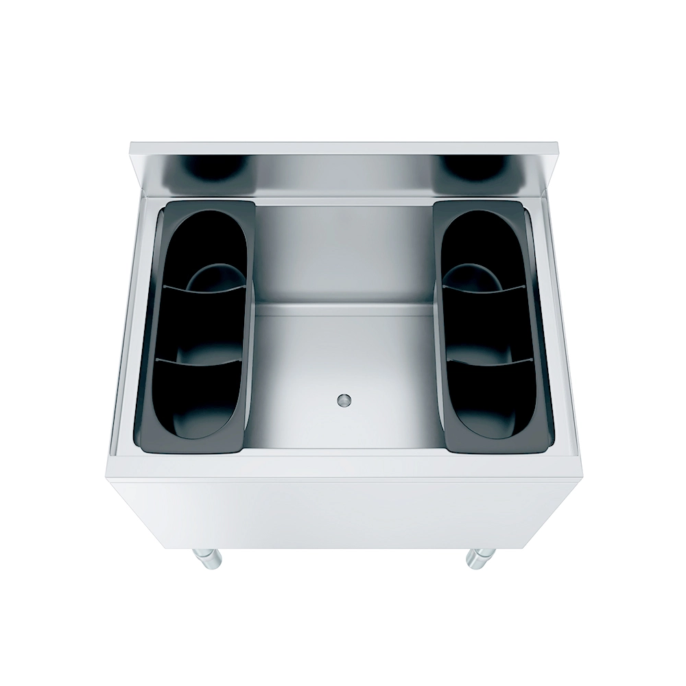 18 1/2 in. x 24 in. x 30 in. Freestanding Stainless Steel Ice Bin With 7-circuit Cast Aluminum Cold Plate - Image 4