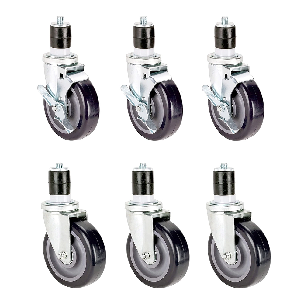 4 in. Casters for Stainless Steel Work Table. 6/Pack