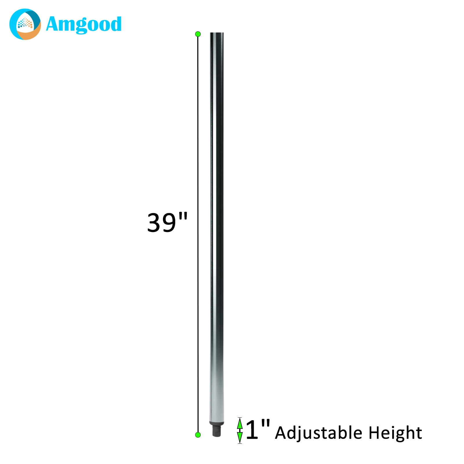 39 in. Galvanized Steel Legs for. 6/Pack - Image 2
