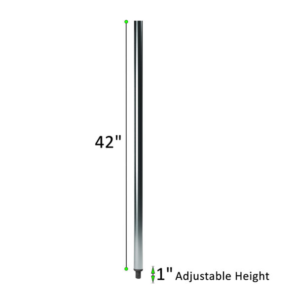 42" Galvanized Steel Legs for Work Tables - 4/Pack - Image 3
