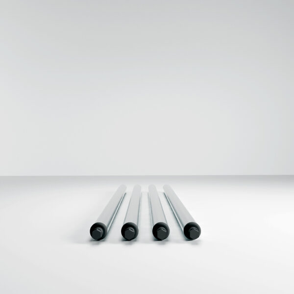 42" Galvanized Steel Legs for Work Tables - 4/Pack - Image 4