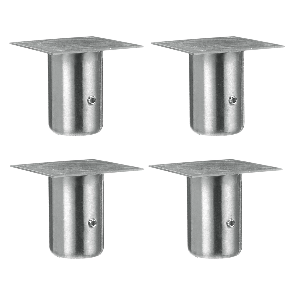 3-1/8 Inch Total High Stainless Steel Leg Socket 4/Pack