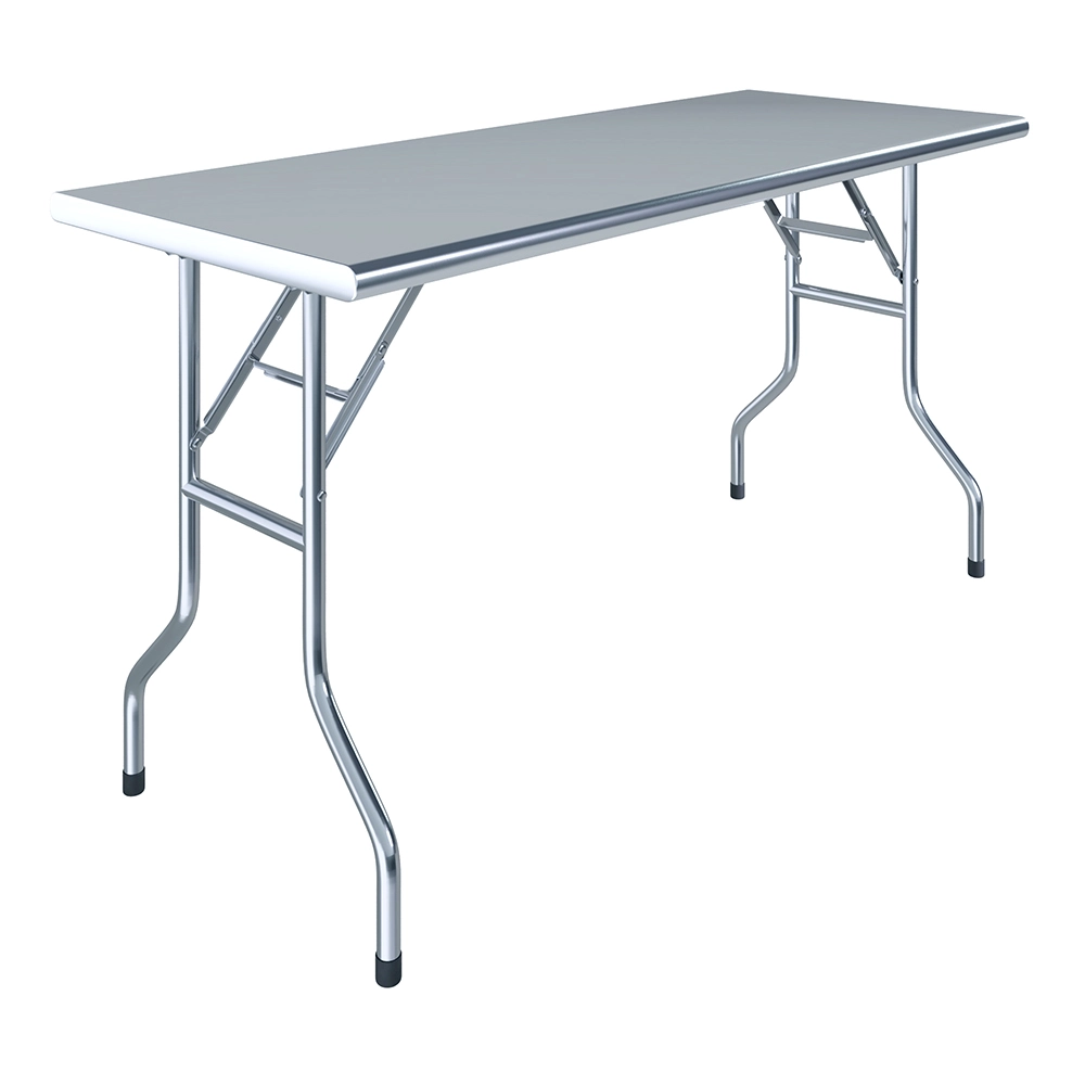 24 in. x 60 in. Stainless Steel Open Base Folding Table