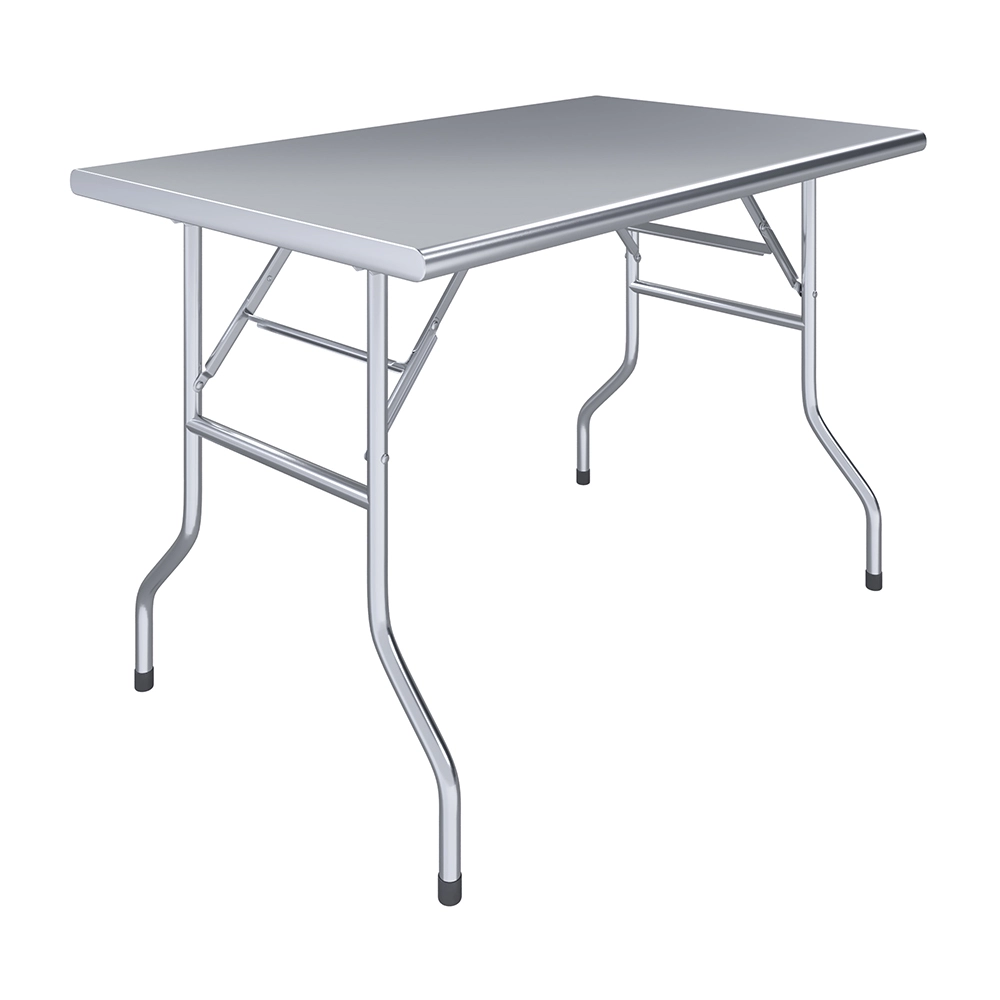 30 in. x 48 in. Stainless Steel Open Base Folding Table